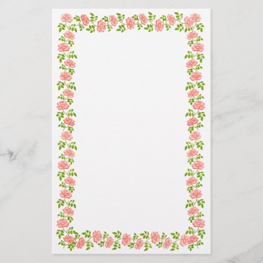 Little English Tea Rozen Stationery Briefpapier (Voorkant)
