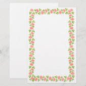 Little English Tea Rozen Stationery Briefpapier (Voorkant / Achterkant)