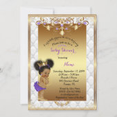 Little etnic Princess, Baby shower Invitation Kaart (Voorkant)