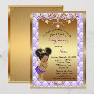 Little etnic Princess, Baby shower Invitation Kaart