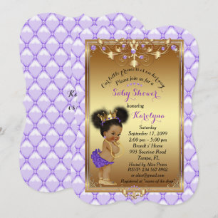 Little etnic Princess, Baby shower Invitation, Kar Kaart