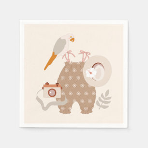 Little Explorer Adventure Awaits Boho Cocktail Servet