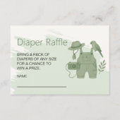 Little Explorer Baby Shower Diaper Raffle Informatiekaartje (Voorkant)