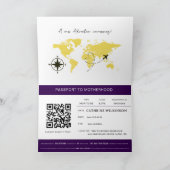 little explorer Baby Shower Passport Card Aankondiging (Binnen)