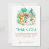 Little Explorer Bos Detective Boy Baby shower Bedankkaart (Voorkant)