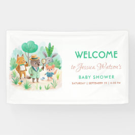 Little Explorer Bos Detective Boy Baby shower Spandoek