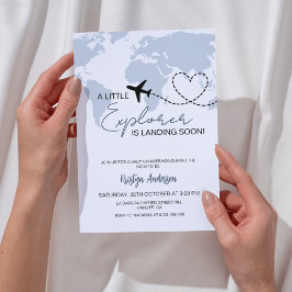 Little Explorer Boy Baby shower Kaart