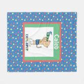 Little Explorer, Cute Personalized Kind Fleece Bl Deken (Voorkant (Horizontaal))