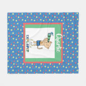 Little Explorer, Cute Personalized Kind Fleece Deken (Voorkant (Horizontaal))