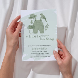 Little Explorer Gender Neutral Baby Shower Kaart