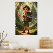 Little Explorer Jungle Adventure Art Poster (Keuken)
