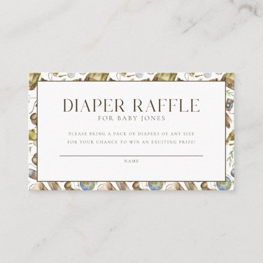 Little Explorer Luier Raffle spel Informatiekaartje (Voorkant)