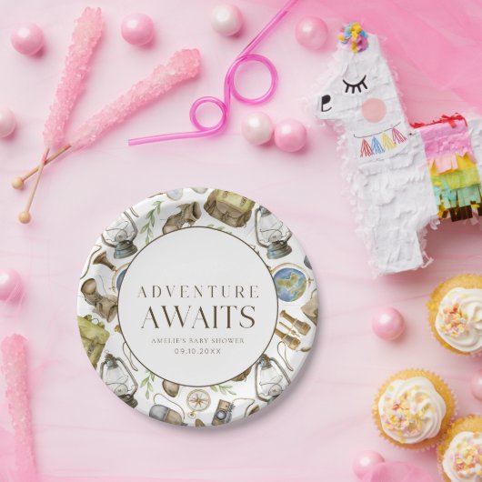 Little Explorer Neutral  Papieren Bordje (Feest)