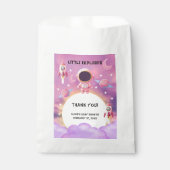 Little Explorer Paarse Baby shower Bedankzakje (Voorkant)