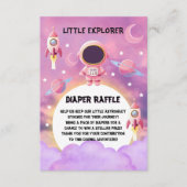 Little Explorer Paarse Baby shower Informatiekaartje (Voorkant)