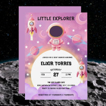 Little Explorer Paarse Baby shower