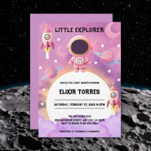Little Explorer Paarse Baby shower