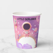 Little Explorer Paarse Baby shower Papieren Bekers (Achterkant)