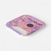 Little Explorer Paarse Baby shower Papieren Bordje (Gebogen)
