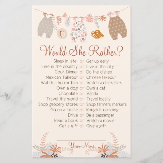 Little Explorer Safari Adventure Boho Party Game (Voorkant)