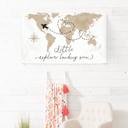 Little Explorer Travel Baby shower Banner (Insitu)