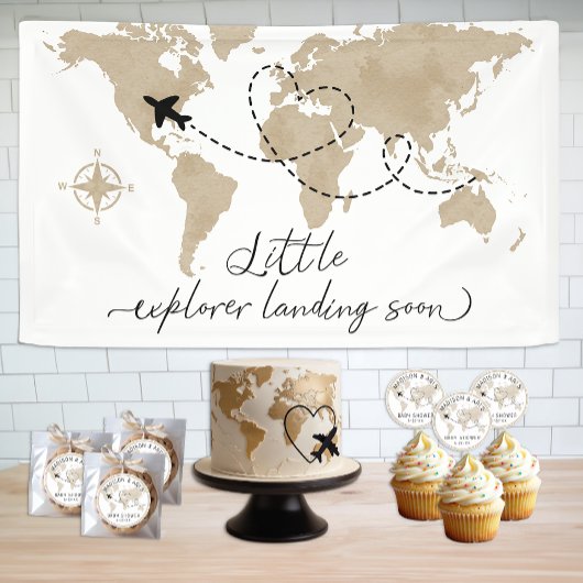 Little Explorer Travel Baby shower Banner