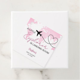 Little Explorer Wereldkaart Roze Baby shower Bedankjes Labels