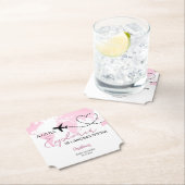 Little Explorer Wereldkaart Roze Baby shower Kartonnen Onderzetters (Insitu)