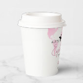 Little Explorer Wereldkaart Roze Baby shower Papieren Bekers (Rechts)