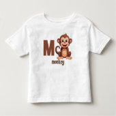 Little Explorer's M for Monkey Kinder Shirts (Voorkant)