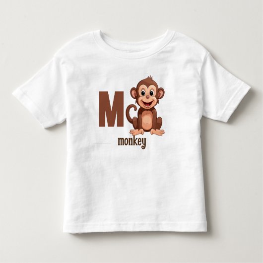 Little Explorer's M for Monkey Kinder Shirts (Voorkant)