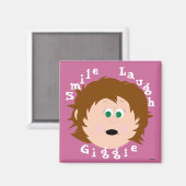 Little Faces Smile Laugh Giggle Magneet (Voorkant / Achterkant)