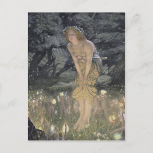 Little Fairy Angel en Girl Briefkaart