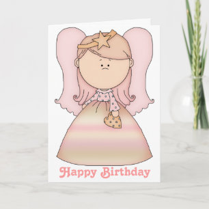 Little Fairy Angel Happy Birthday Kaart 2b