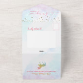 Little Fairy Baby Meisje Douche All In One Uitnodiging (Buitenkant)