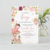 Little Fairy Baby shower Kaart (Staand voorkant)