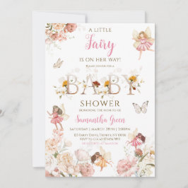 Little Fairy Baby shower Kaart