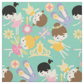 Little Fairy Ballerinas Fabric Stof (Close Up)