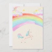 Little Fairy Beige roze waterverf baby shower Kaart (Achterkant)