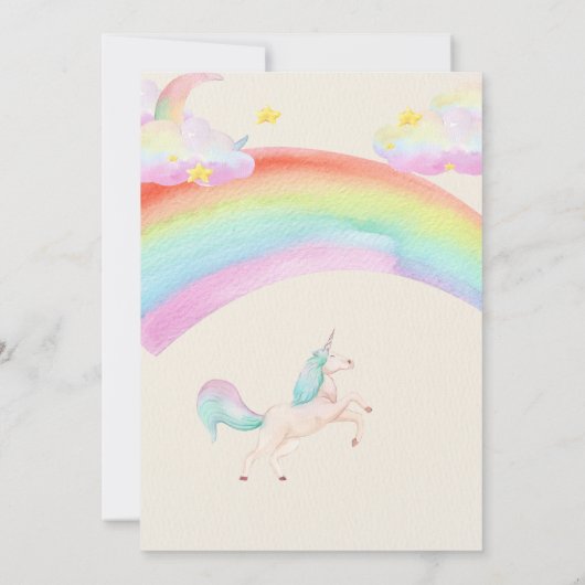 Little Fairy Beige roze waterverf baby shower Kaart (Achterkant)