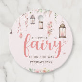 Little Fairy betoverde roze Baby shower Bedankjes Labels (Voorkant)