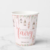 Little Fairy betoverde roze Baby shower Papieren Bekers (Achterkant)