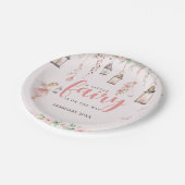 Little Fairy betoverde roze Baby shower Papieren Bordje (Gekanteld)