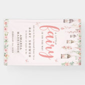 Little Fairy betoverde roze Baby shower Spandoek (Horizontaal)