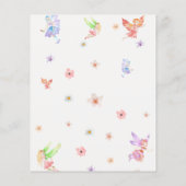 Little Fairy bloemen budgetteren baby shower inval (Achterkant)