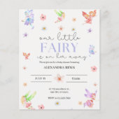 Little Fairy bloemen budgetteren baby shower inval (Voorkant)