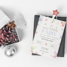 Little Fairy bloemen budgetteren baby shower inval