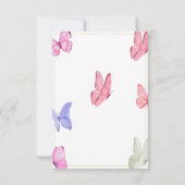 Little Fairy Butterfly baby shower invatation RSVP Kaartje (Achterkant)