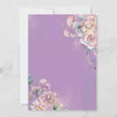 Little Fairy Eerste Verjaardag Roze Paarse Bloemen Kaart (Achterkant)