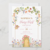 Little Fairy First Door Birthday Kaart (Voorkant)